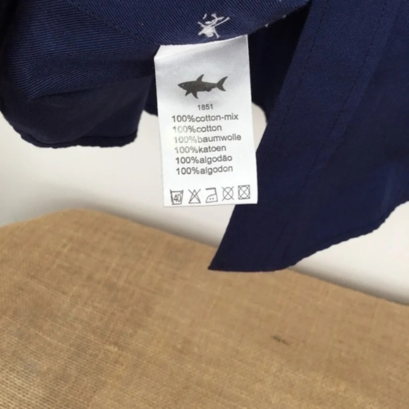 Paul & Shark Yachting Men’s Cotton Poplin Button Down Shirt - Picture 8 of 9